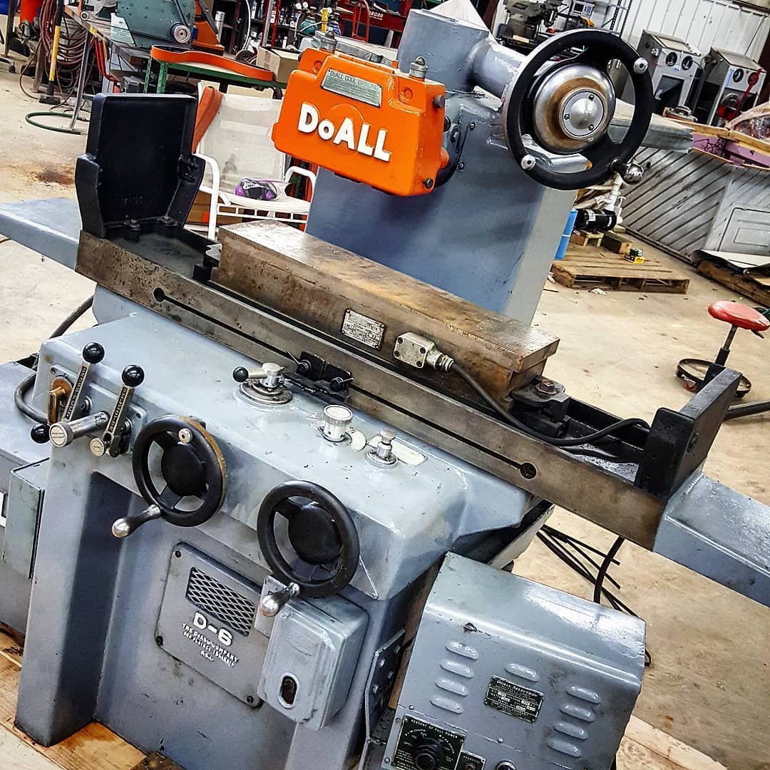 Surface grinder in the shop