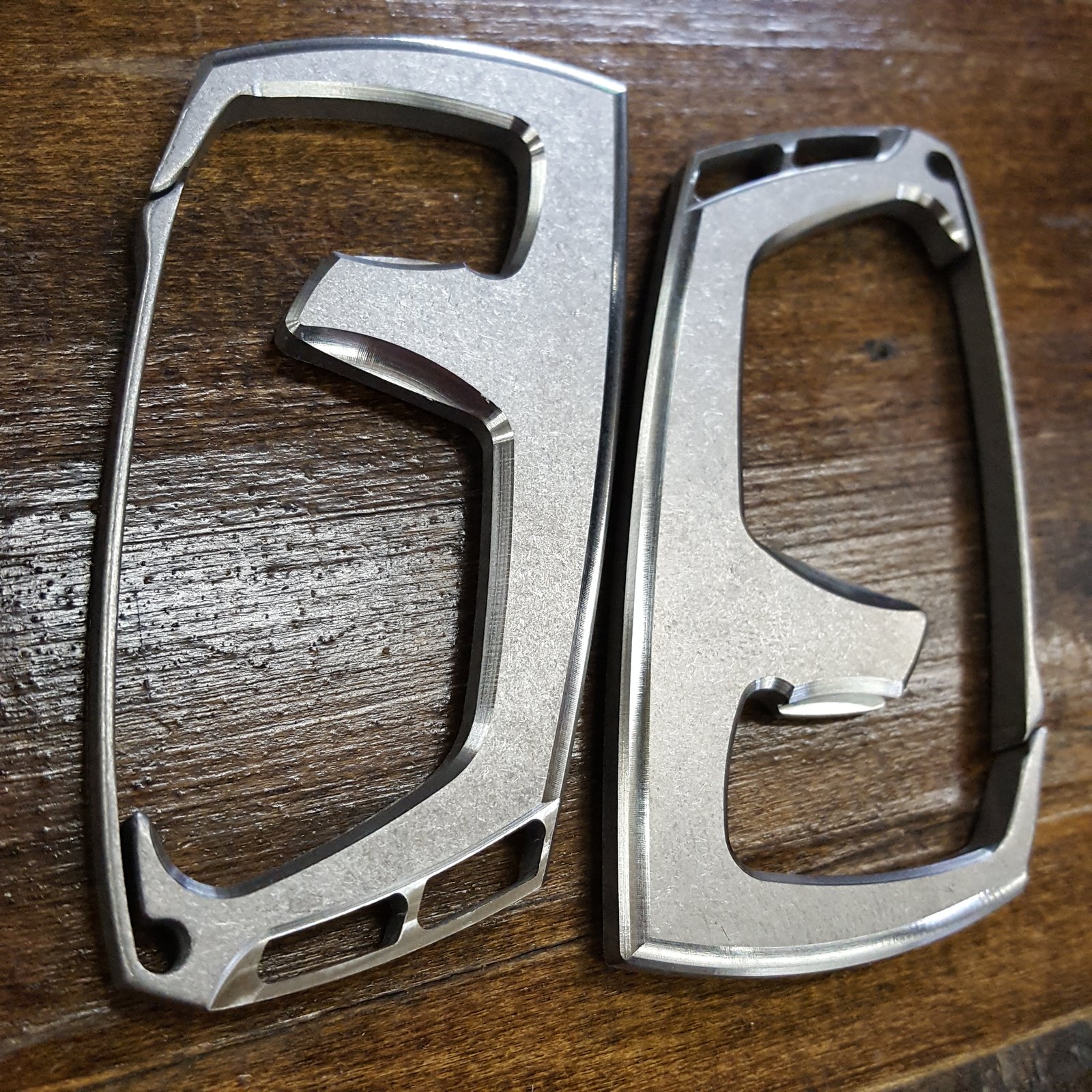 Carabiner prototypes side by side